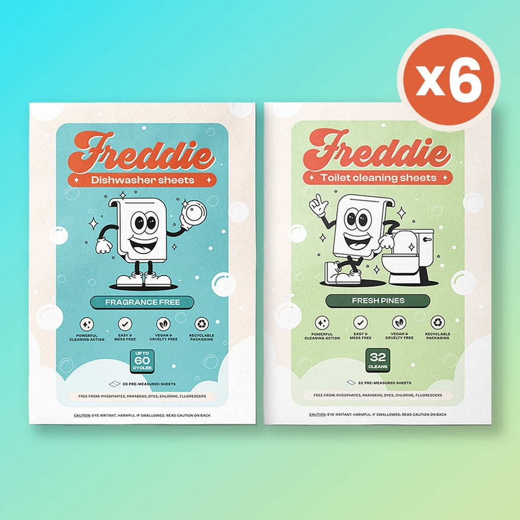 6x Dishwasher Sheets + 6x Toilet Cleaning Sheets Bundle -